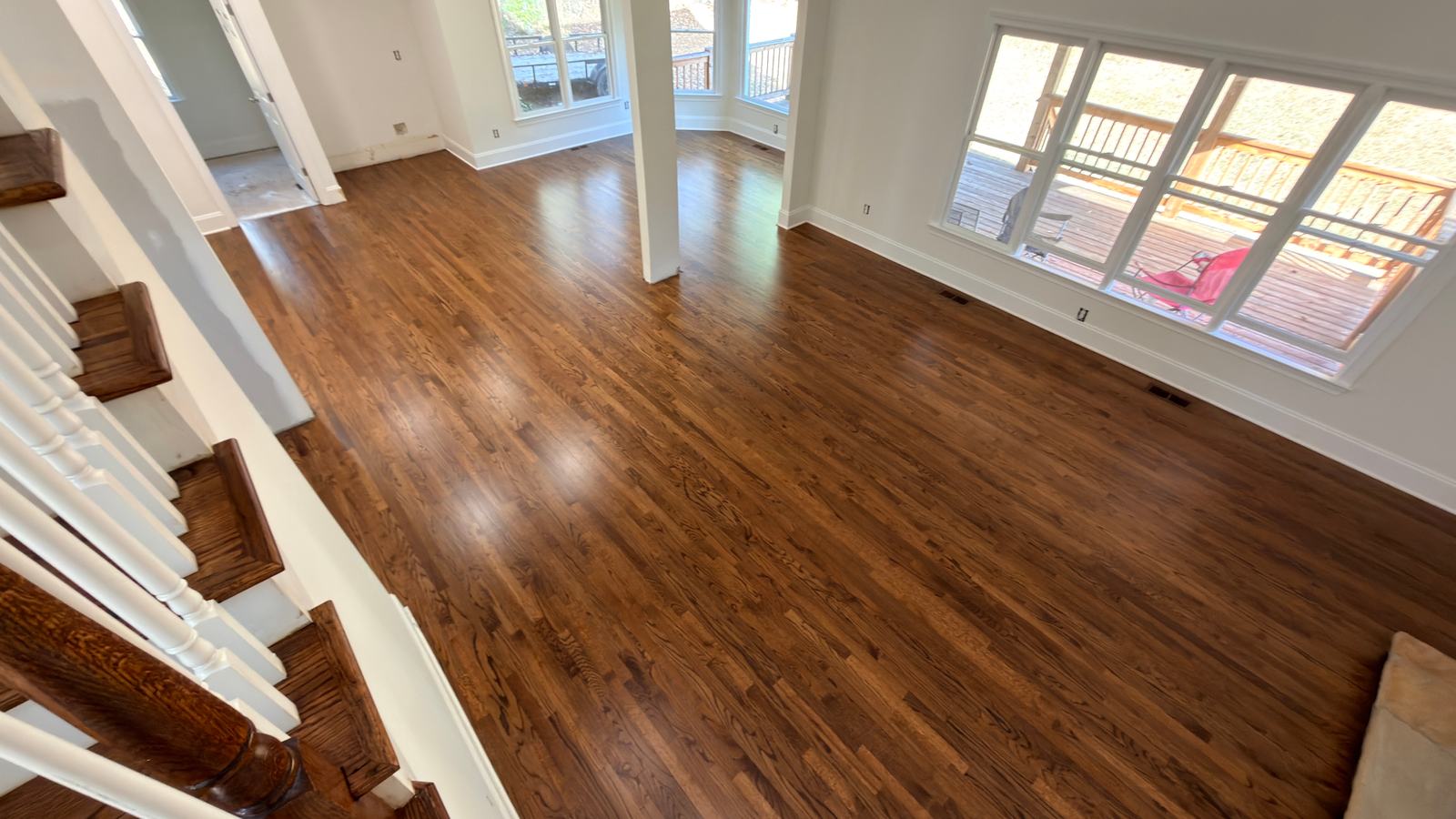 Luxury vinyl plank flooring sample installed by The Hardwood Guys