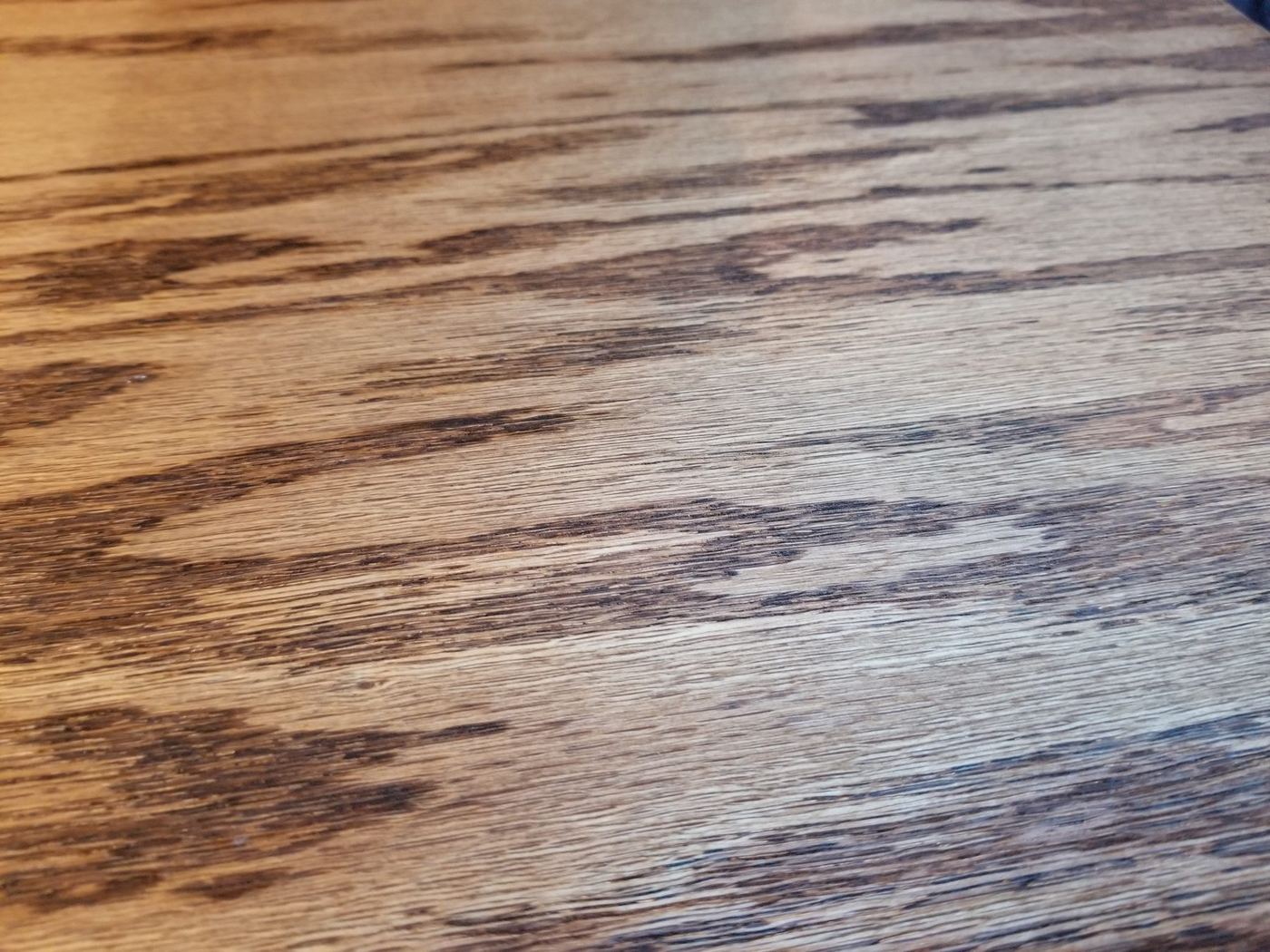Pallmann Magic Oil in Brown Black over red oak flooring