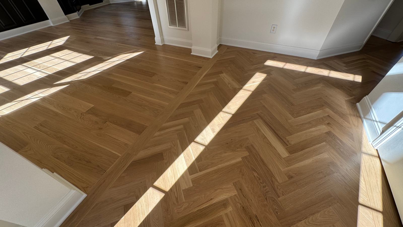 Installed hardwood floor by The Hardwood Guys