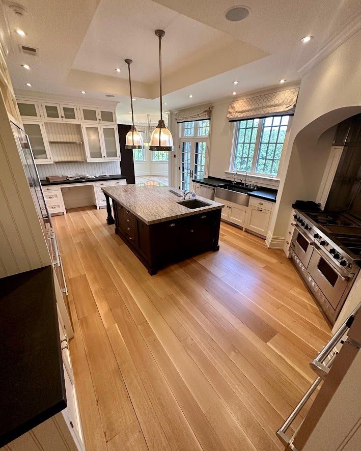 Light oak hardwood flooring in a Canton, GA kitchen