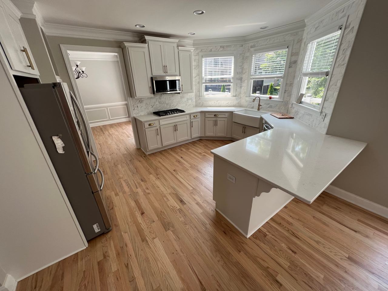 Installed hardwood floor by The Hardwood Guys