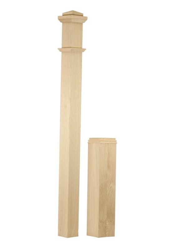 Box Newel With Provincial Stain