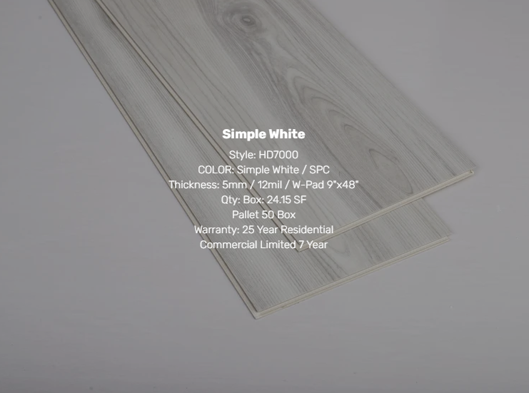 Pyzo Simple White 5MM LVP, photo 2 of 2