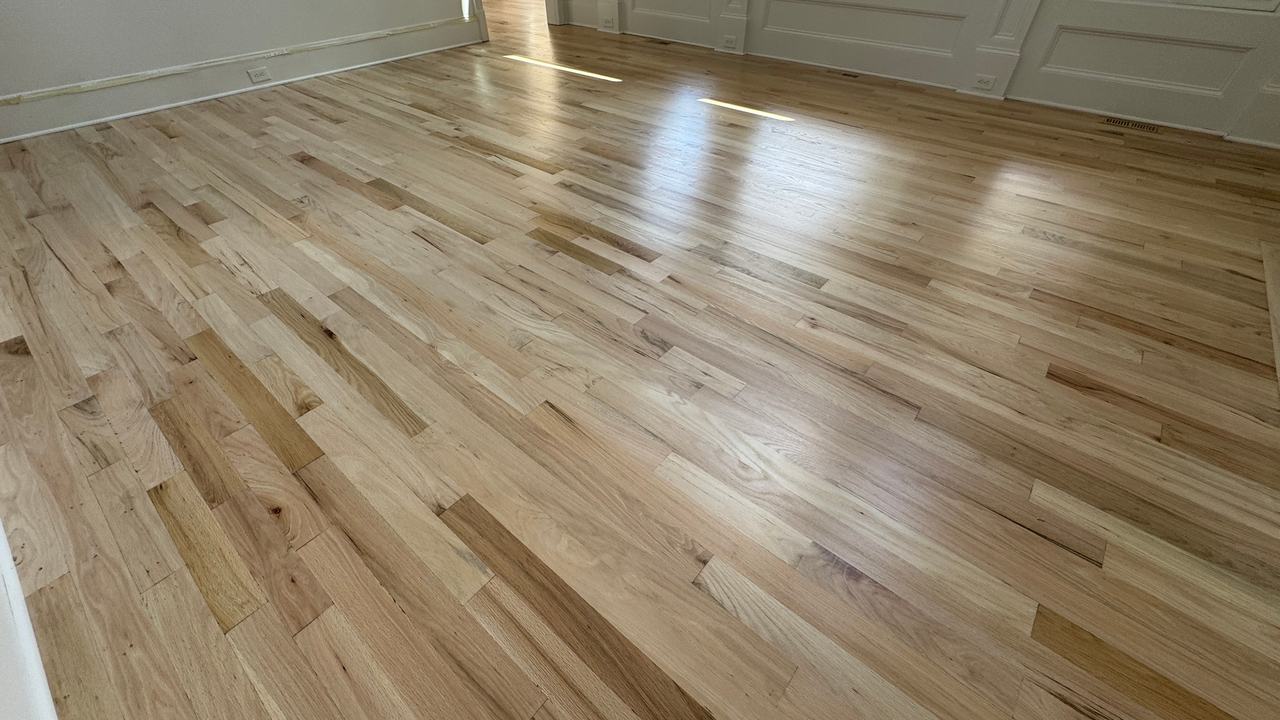 Stunning Red Oak Floor Transformation in Roswell — project photo by The Hardwood Guys
