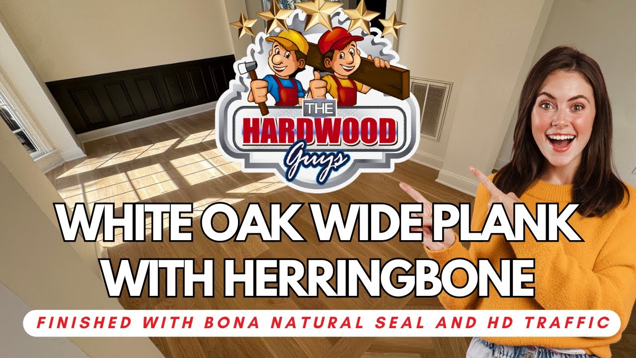 Video: White oak wide plank with herringbone, Cumming, GA