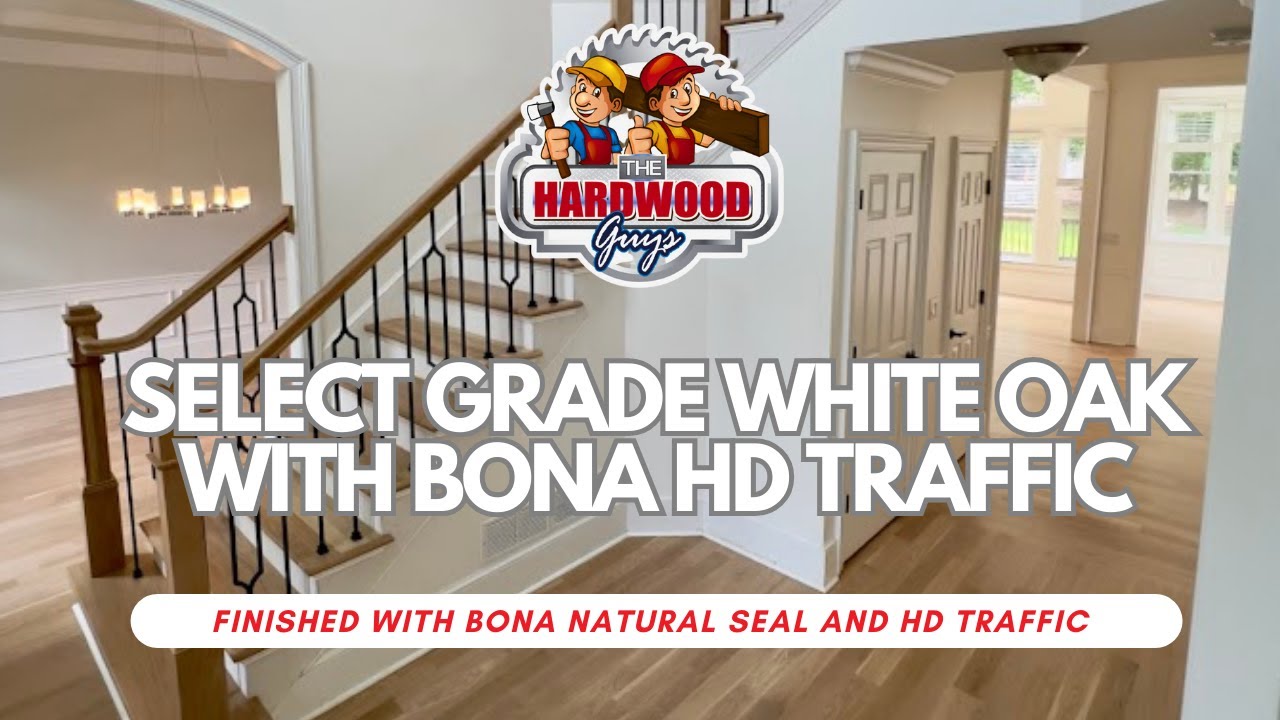 The Hardwood Guys job video: solid white oak floors and staircase finished with Bona Natural Sealer and HD Traffic